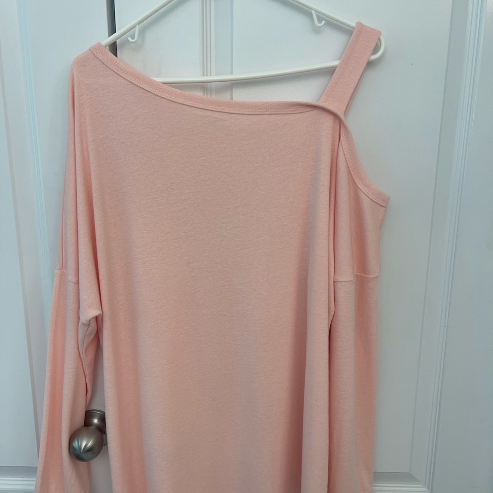 Jinkesi Pink Off The Shoulder / Cold Shoulder Long Sleeve Sweater, Size 2X , NWT - Picture 4 of 13